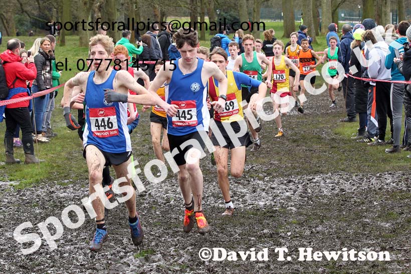 Junior boys, 2020 New Balance English Schools Champs., Sefton Park, Liverpool. Photo: David T. Hewitson/Sports for All Pics